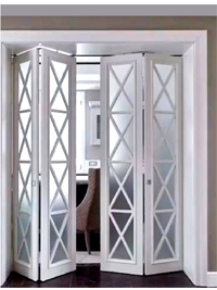 Белые складные двери гармошка Красногорск